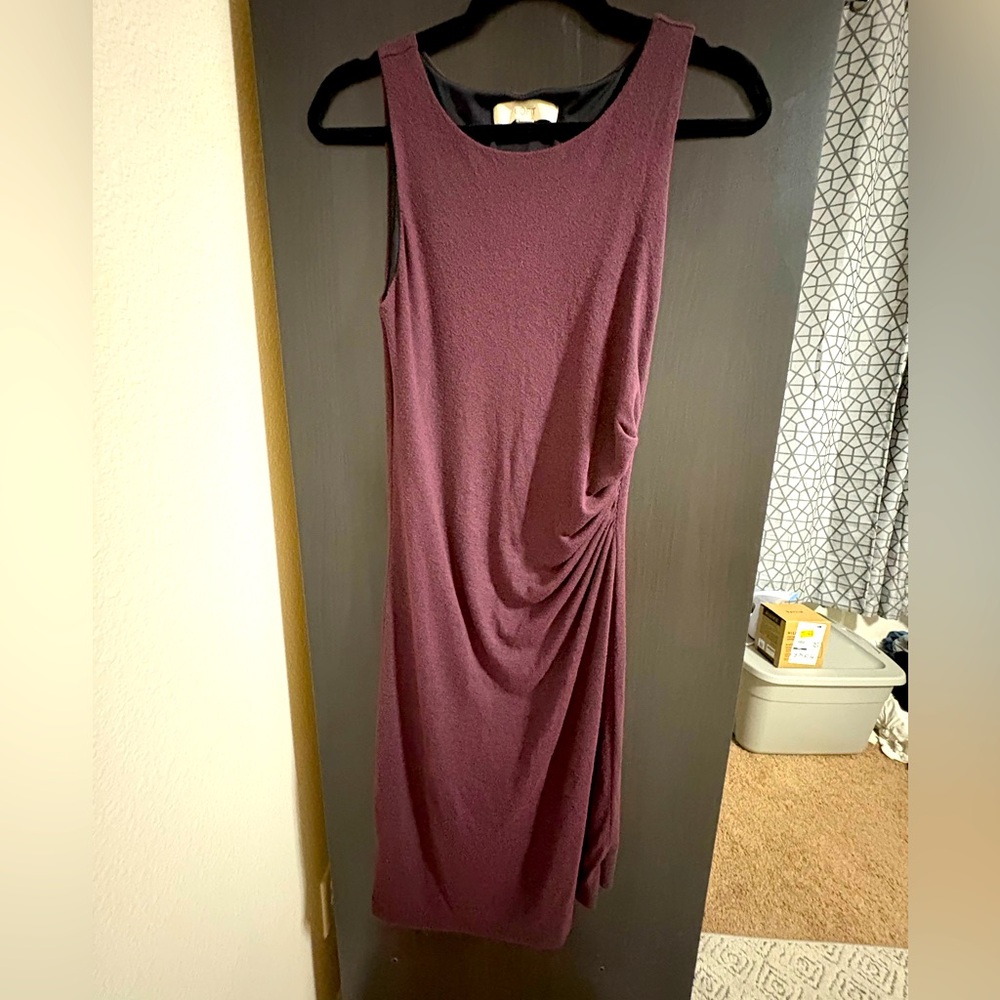 Elegant Burgundy Sleeveless Dress by Loft